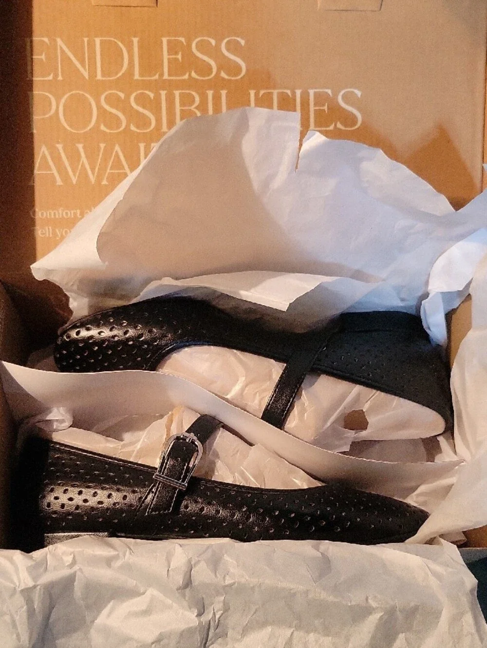 Life Stride Black Perforated Mary Jane Loafers